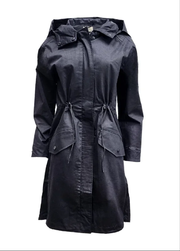 Extra Savings HoodLamb Women's Black Oversized Natural Hemp Parka 420 NWT