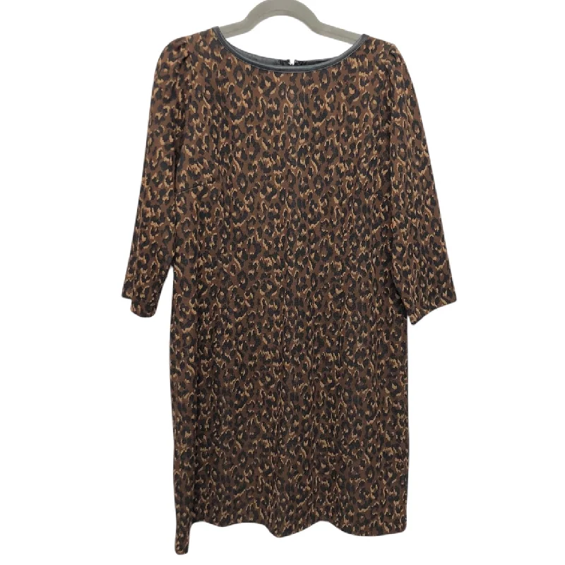 Deal Frenzy Dress Casual Short By Talbots In Leopard Print, Size:16
