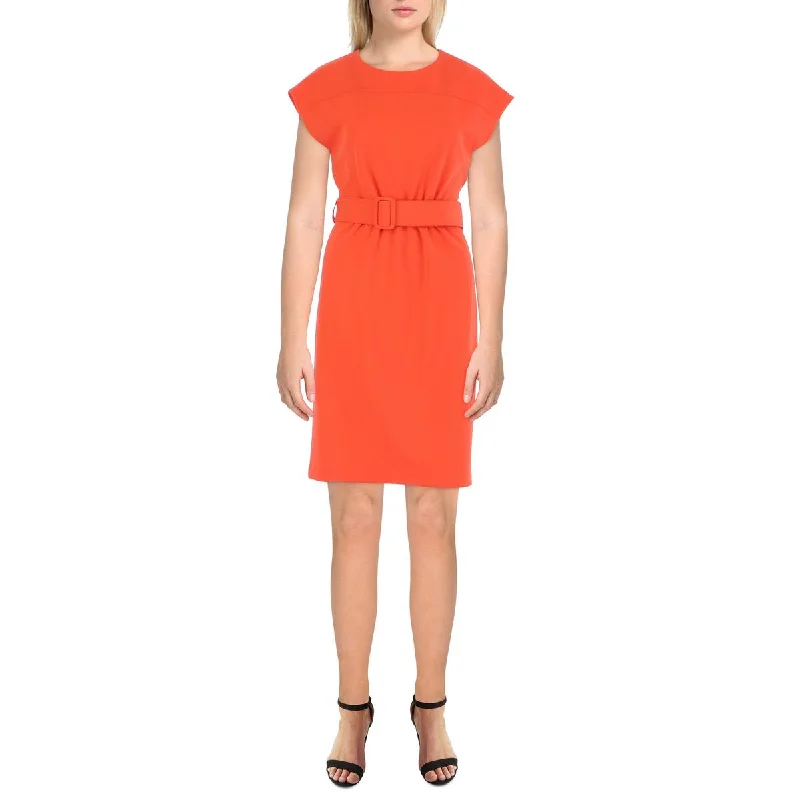 Bargain Bin Womens Gathered Above Knee Fit & Flare Dress