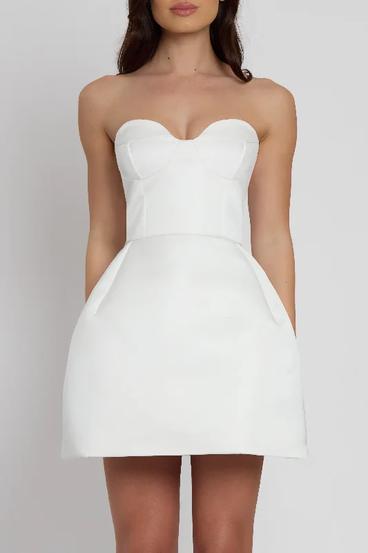 Exclusive Deal Baby Bustier Mini Dress - White