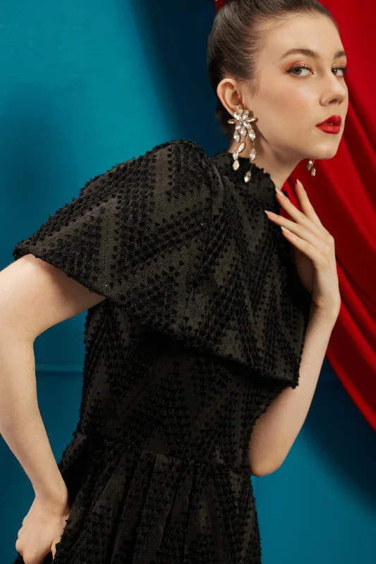 Overstock Sale 3D Tenun Black Cape (dress not included)