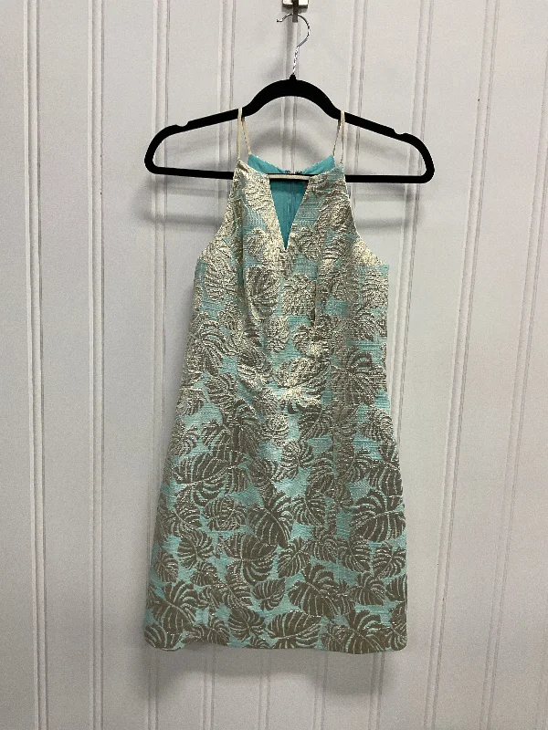 Today's Special Dress Party Short By Lilly Pulitzer In Blue & Gold, Size: Xs