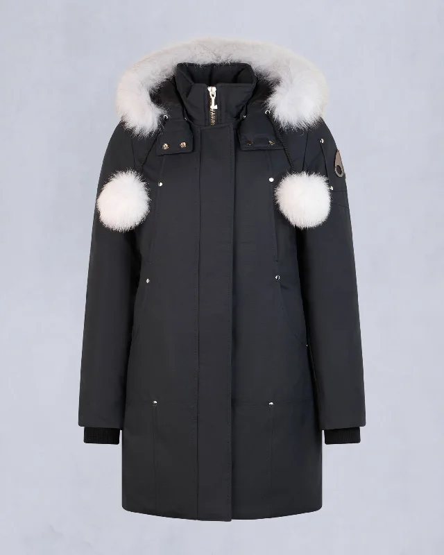 NAVY WITH NATURAL FOX FUR