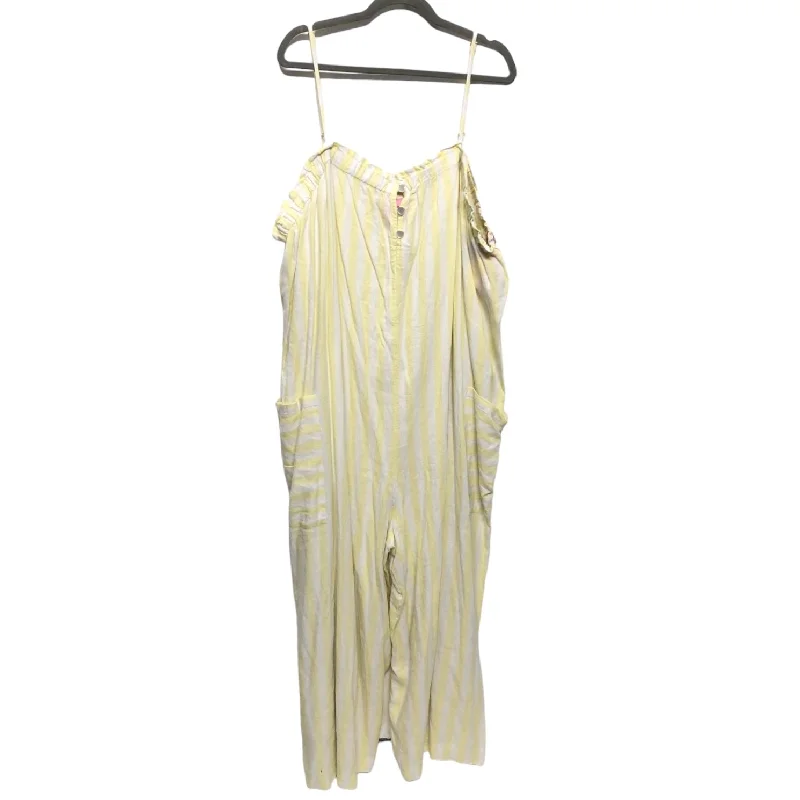 Hot Deal White & Yellow Jumpsuit Target-designer, Size 3x