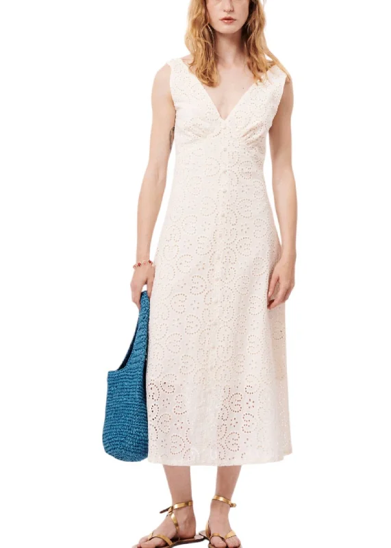 Price Smash Crista Midi Dress In Creme