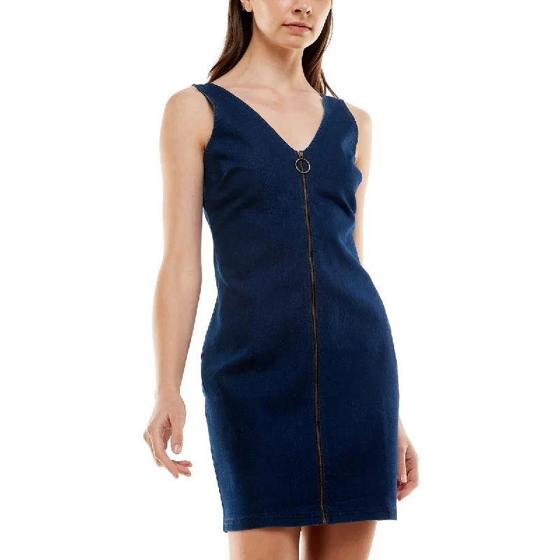 Crazy Savings Juniors Womens V Neck Midi Sheath Dress