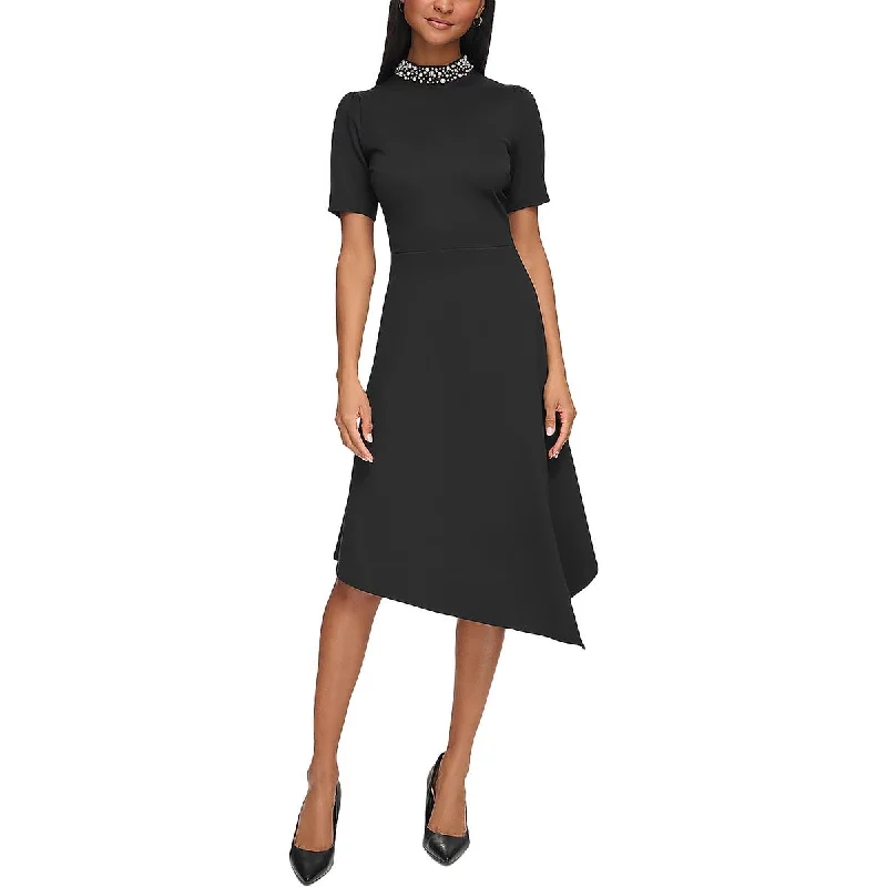 Low Prices Womens Puff Sleeve A-Line Fit & Flare Dress