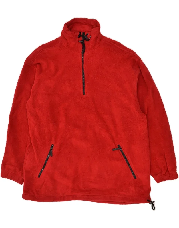 Seasonal Clearance EDDIE BAUER Womens Oversized Zip Neck Fleece Jumper UK 14 Medium Red Seasonal Clearance EDDIE BAUER Womens Oversized Zip Neck Fleece Jumper UK 14 Medium Red