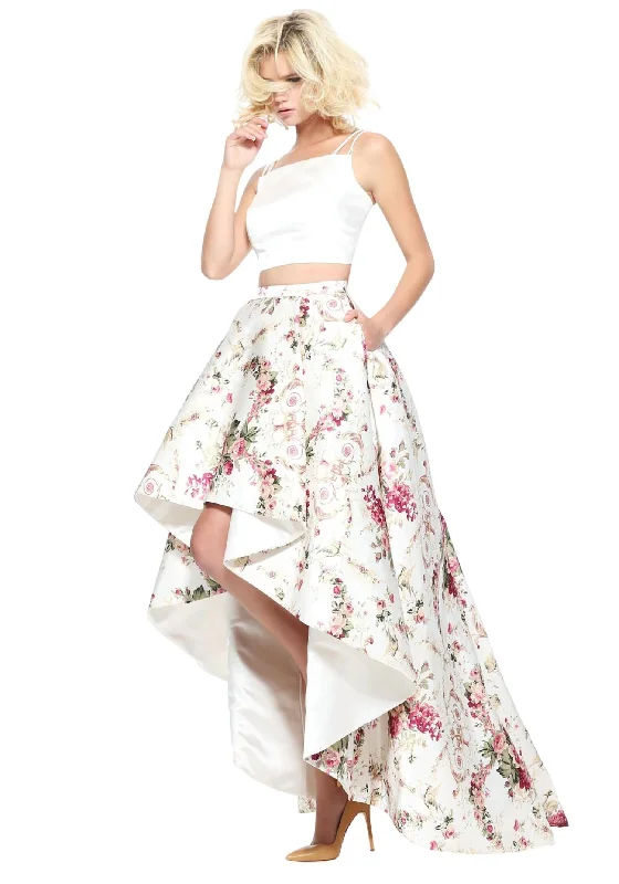 Sale Event Floral Print Prom Dress In Ivory/print