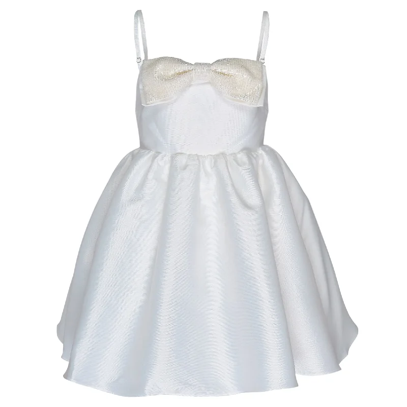 Sale Event White Taffeta Bandeau Mini Dress