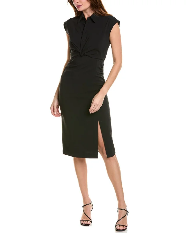 Markdowns Elie Tahari Twisted Bodice Midi dress