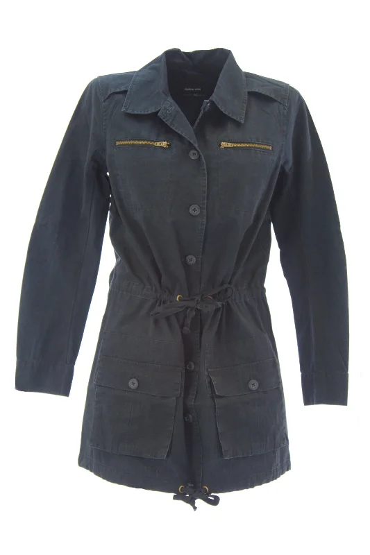 Super Deal DOLCE VITA Women's G.I. Navy Blue Cotton Drawstring Military Jacket $209 NEW Super Deal DOLCE VITA Women's G.I. Navy Blue Cotton Drawstring Military Jacket $209 NEW