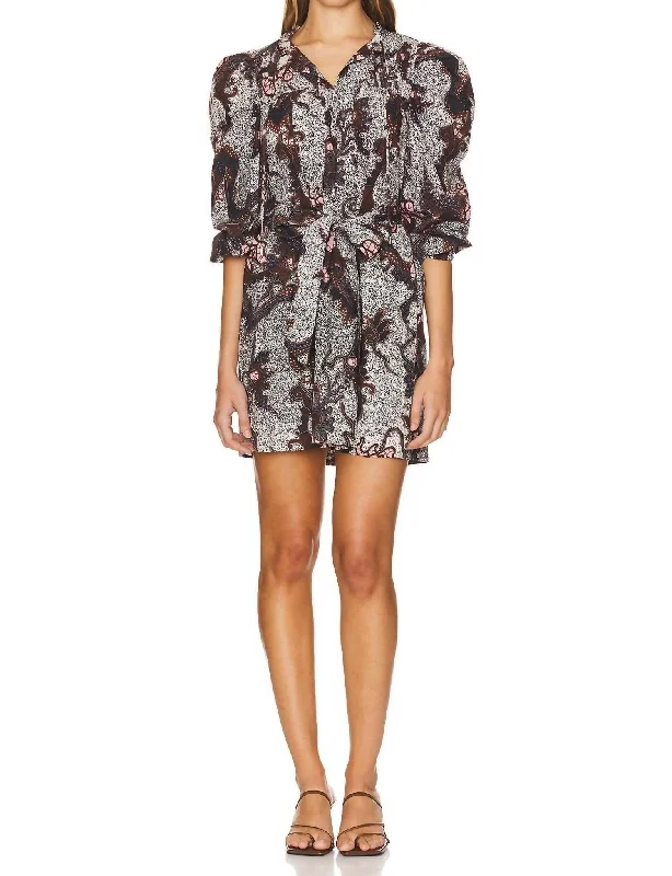 Take Advantage Ivana Mini Dress In Castello Print