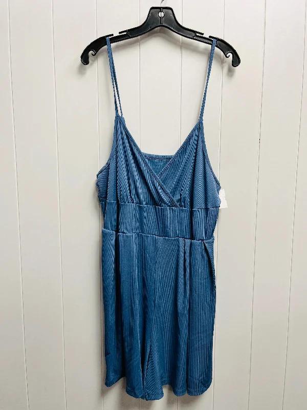 Extra Discounts Blue Romper CIDER, Size 1x