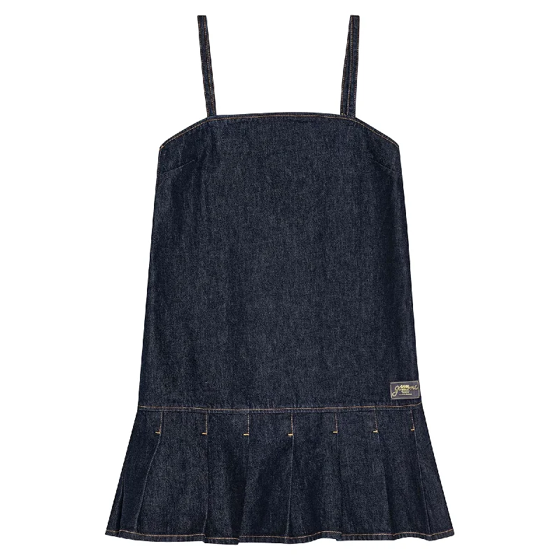 Act Now Rinse Denim Strap Mini Dress