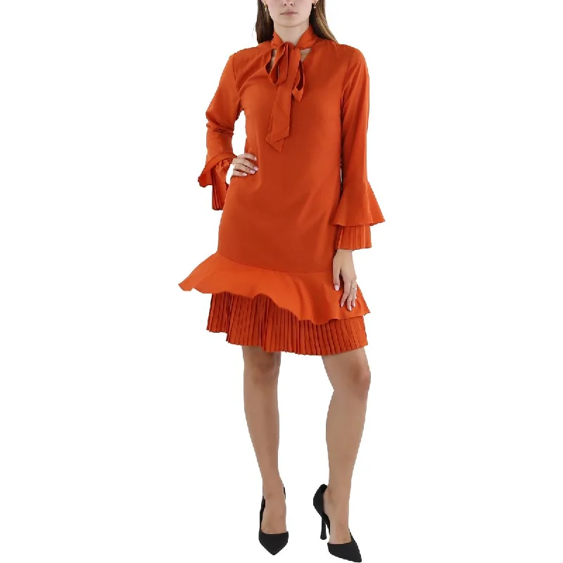 Closeout Womens Pleated Mini Shift Dress