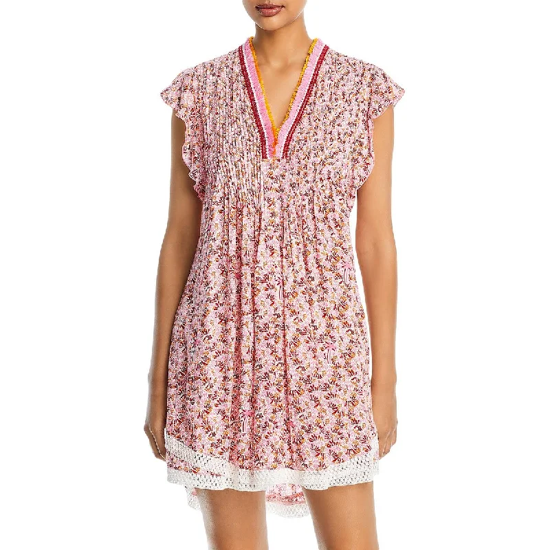 Savings Galore Womens Floral Print Mini Mini Dress