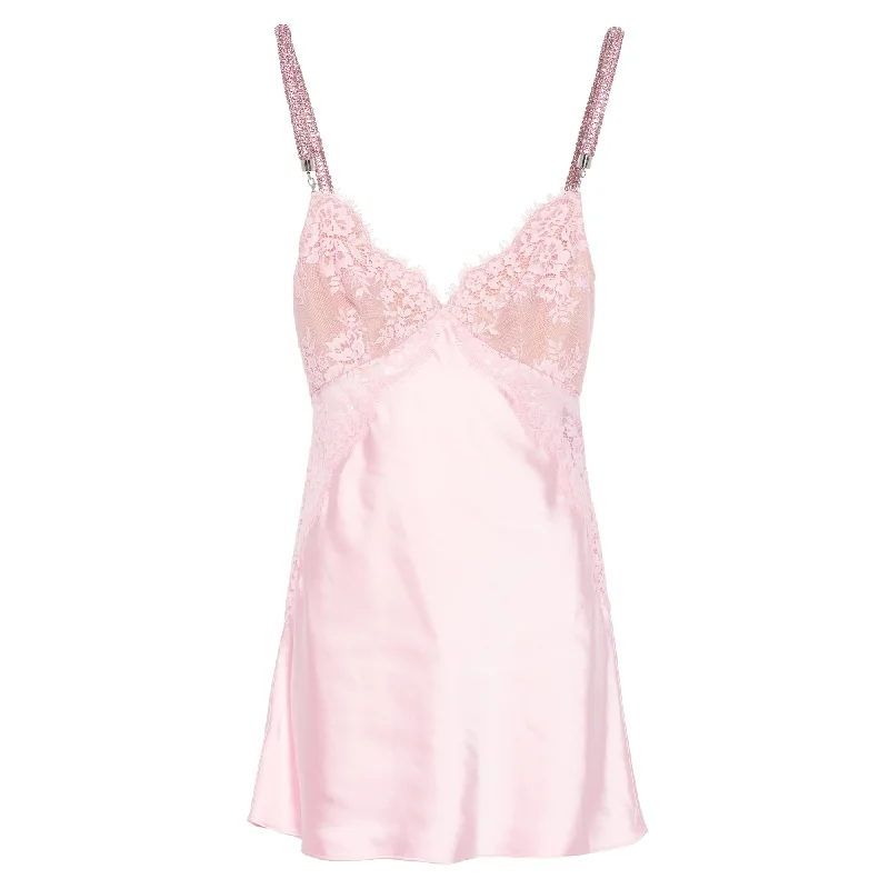 Special Savings Pink Lace Satin Mini Dress