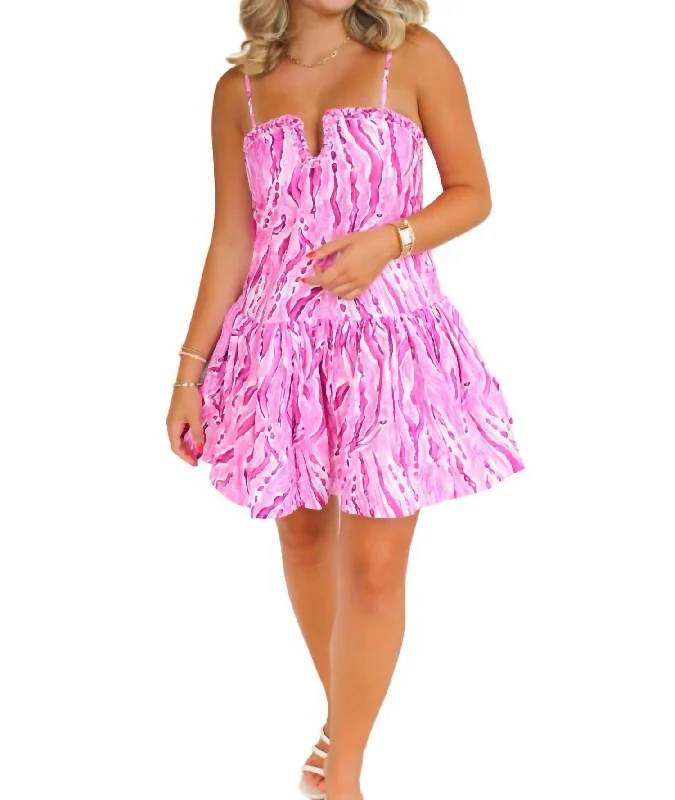 Today’s Deal Blushing Island Spaghetti Strap Mini Dress In Pink