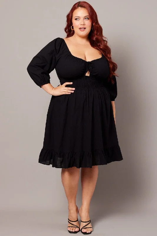 Price Buster Black Peephole Minidress