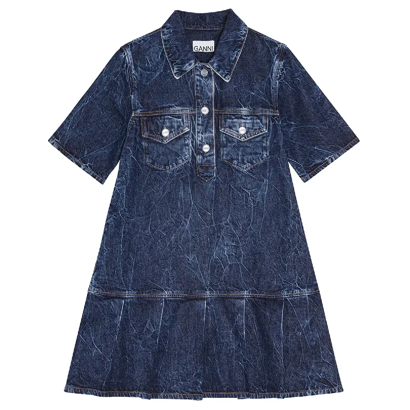 Deal of the Week Crinkled Future Denim Mini Dress