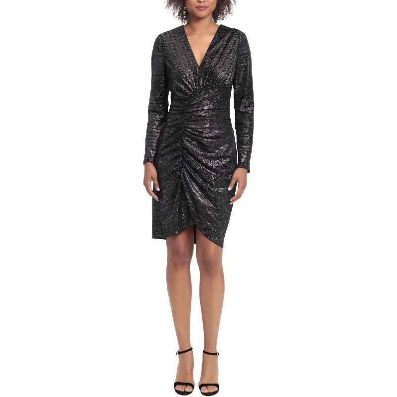 Sneak Peek Sale Womens Velvet Metallic Cocktail And Party Dress