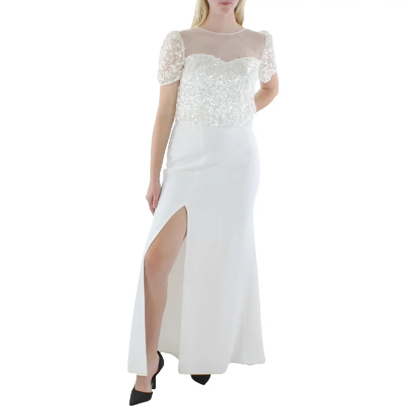 Super Deal Womens Sequined Maxi Evening Dress