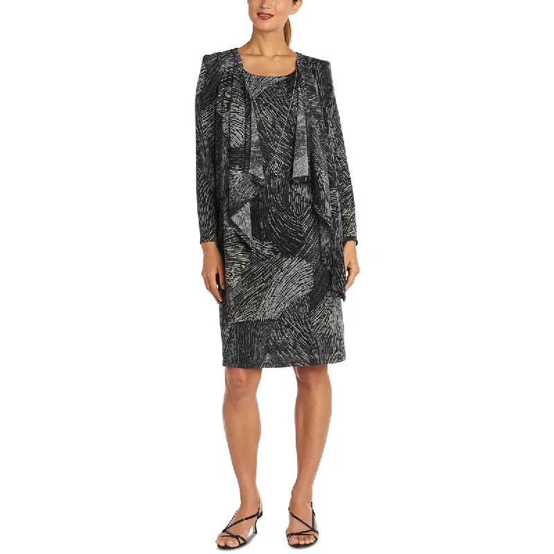 Instant Savings Plus Womens Printed 2Fer Wear to Work Dress