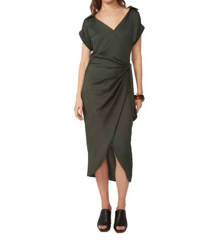 Stock Up and Save Kali Dress In Hunter Green