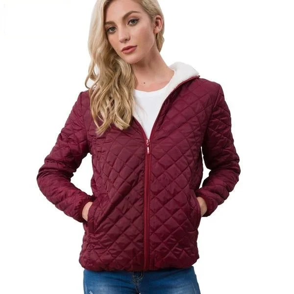 Take Advantage New Parkas basic Winter plus velvet lamb hooded Coats