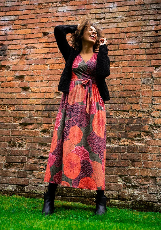 Price Meltdown Lea Abstract Ammonite Print Midaxi Dress