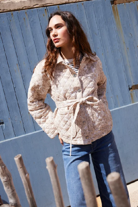 Final Clearance Leonardie Quilted Jacket Doeskin