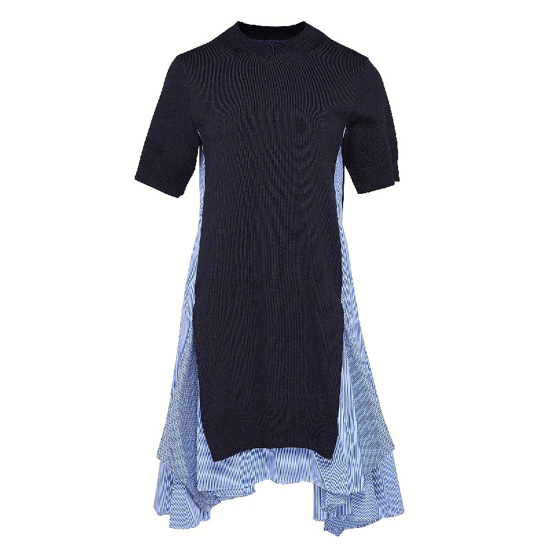 Mega Sale Cotton Poplin X Knit Dress