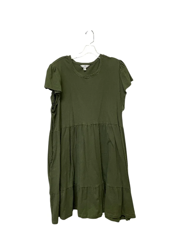 Price Fest Dress Casual Short By Time And Tru In Green, Size: Xxl