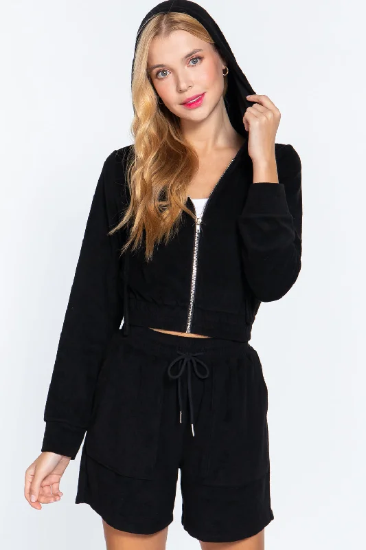 Best Bargains Hoodie Terry Towelling Jacket