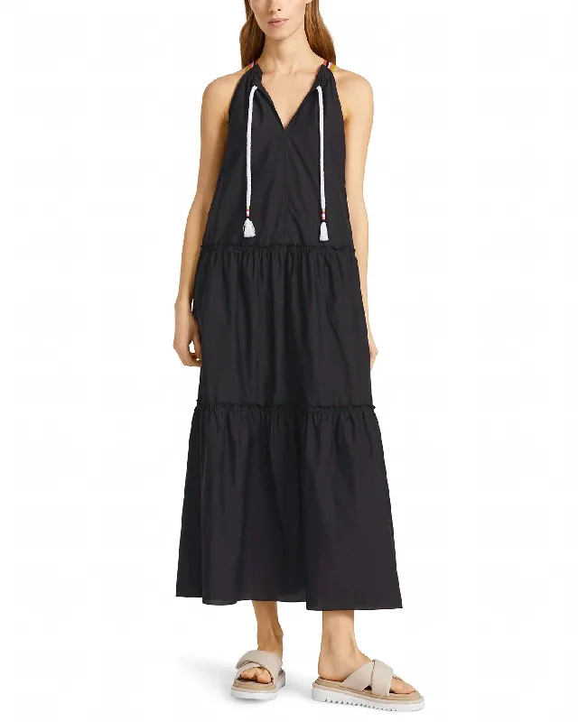 Major Savings Tiered Dress In Black