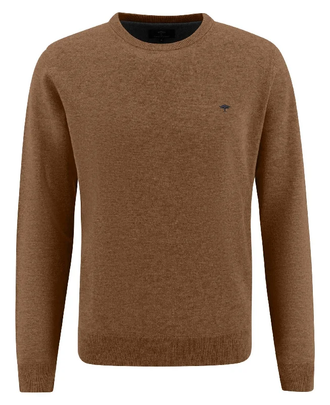Act Fast O-Neck Lambswool Jumper - Walnut Brown