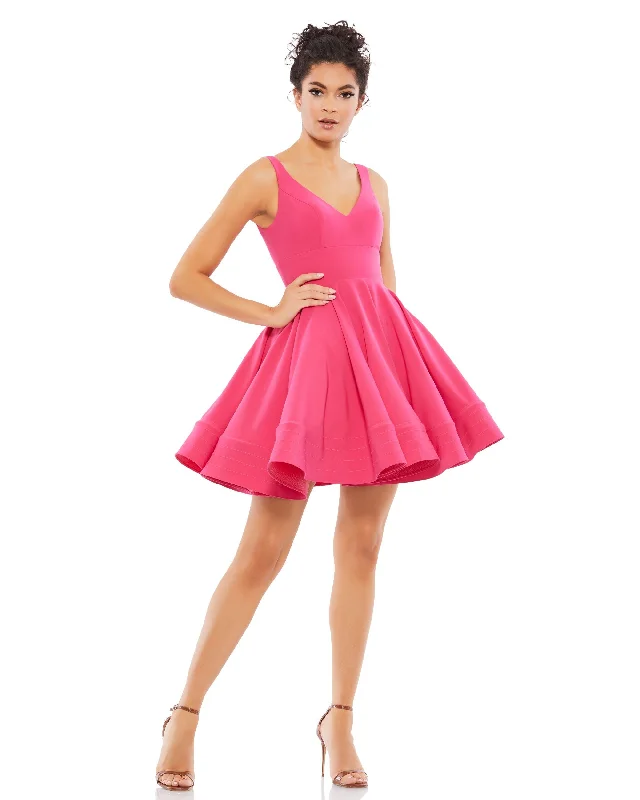 Great Deals V Neck Fit & Flare Mini Dress
