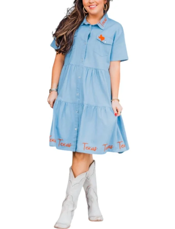 Online Exclusive Lone Star State Dress In Blue