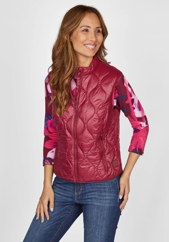 Exclusive Savings Rabe Quilted Short Gilet, Wine