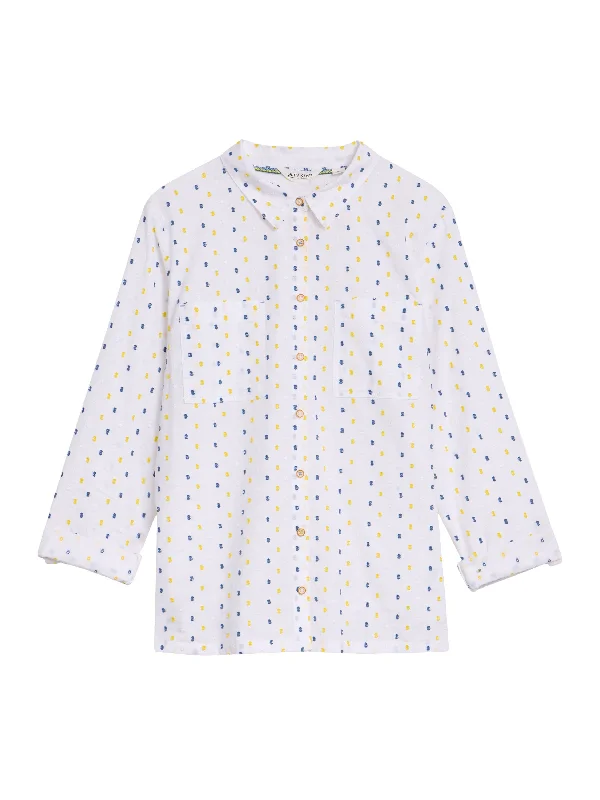 Can't Miss Sophie Printed Organic Cotton Shirt - Ivory Multi