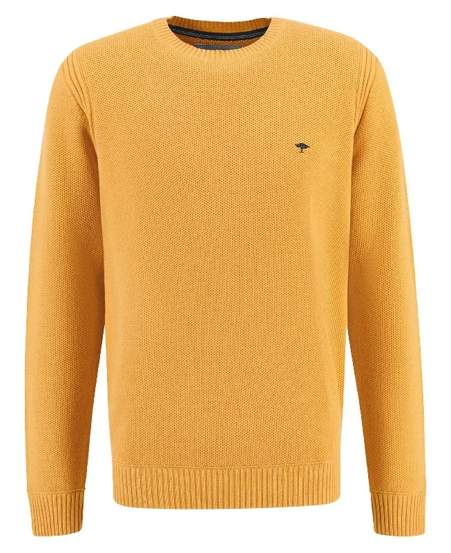 Last Chance Structured O-Neck Knit - Winter Sun