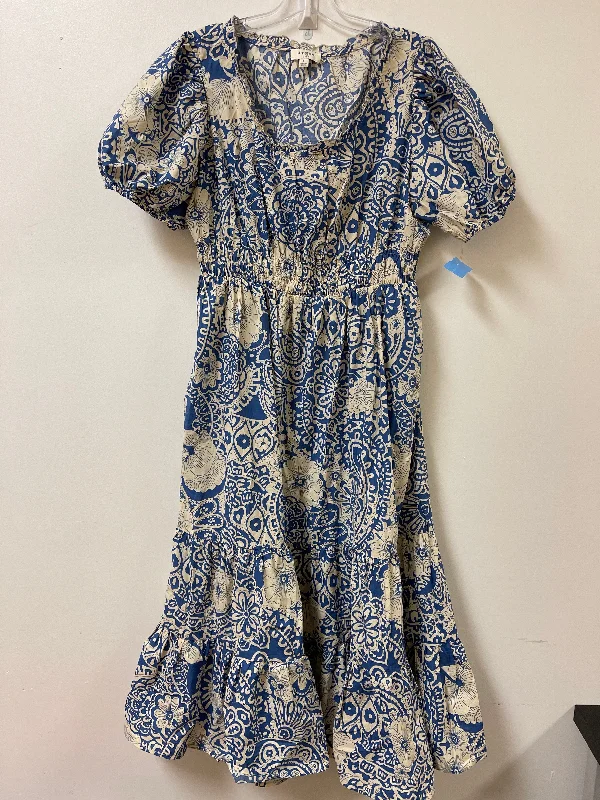 Savings Galore Dress Casual Maxi By Umgee In Blue, Size: L