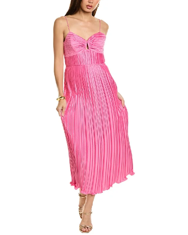 New Arrival AMUR Dannie Pleated Midi Dress
